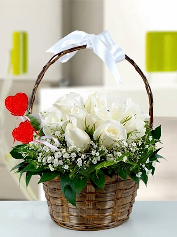 Sepette Beyaz Güller 